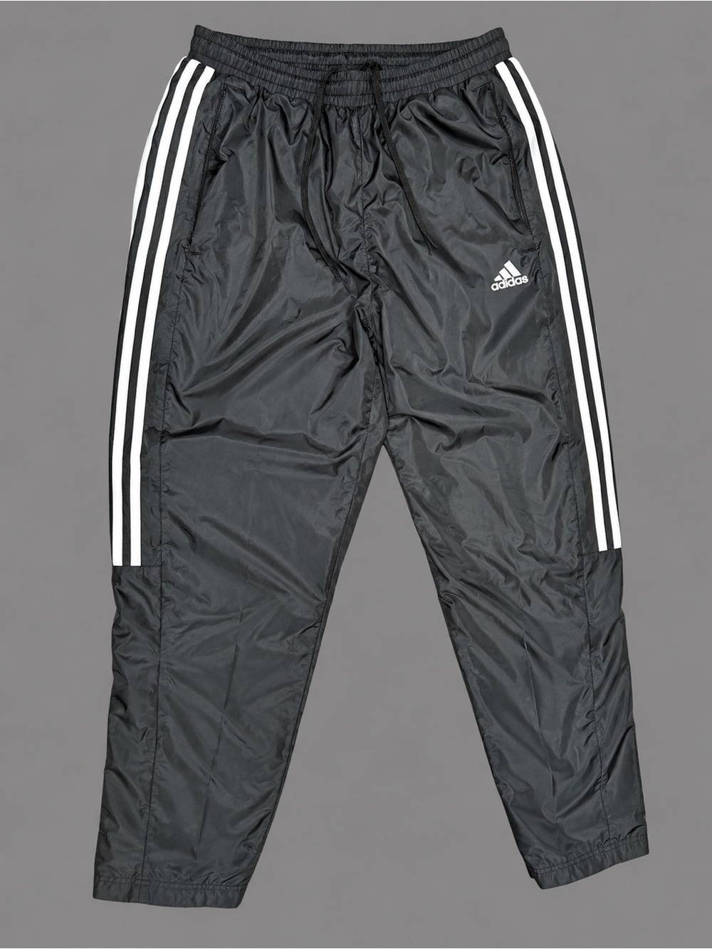 adidas Black Kids Joggers with White Side Stripes